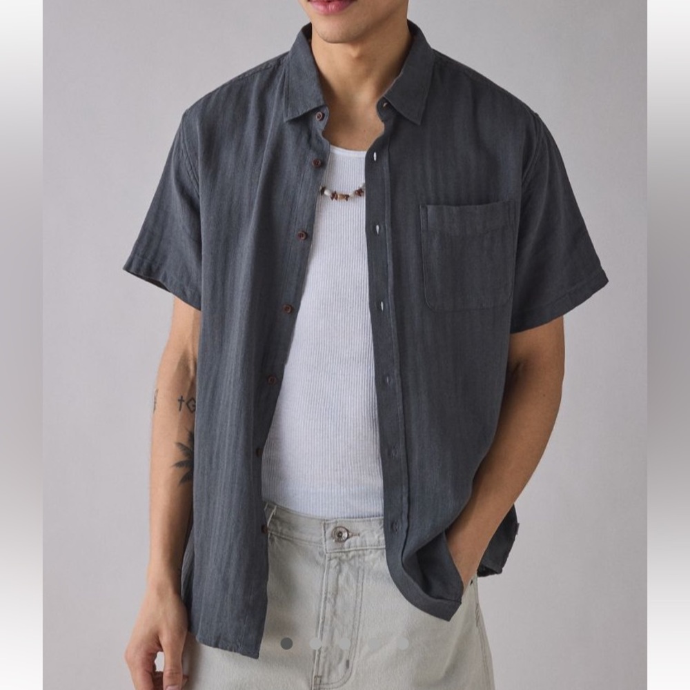 NWT Katin Alan Soil Shirt Sleeve shirt washed black sz L
